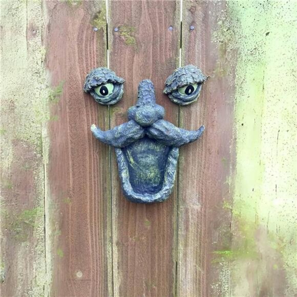 Old Man Tree Face Decor Bird Feeder - Glow in The Dark Eyes - Fun Yard Art for - Picture 4 of 8